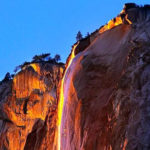 Огненный водопад в Калифорнии